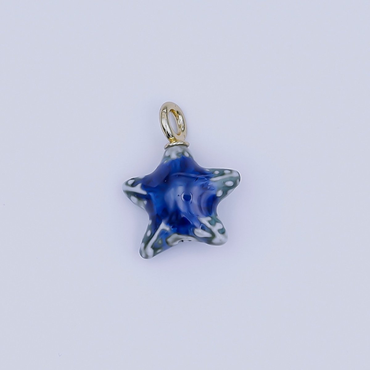 24K Gold Filled Ceramic Starfish Drop Pendant | N099 - N103