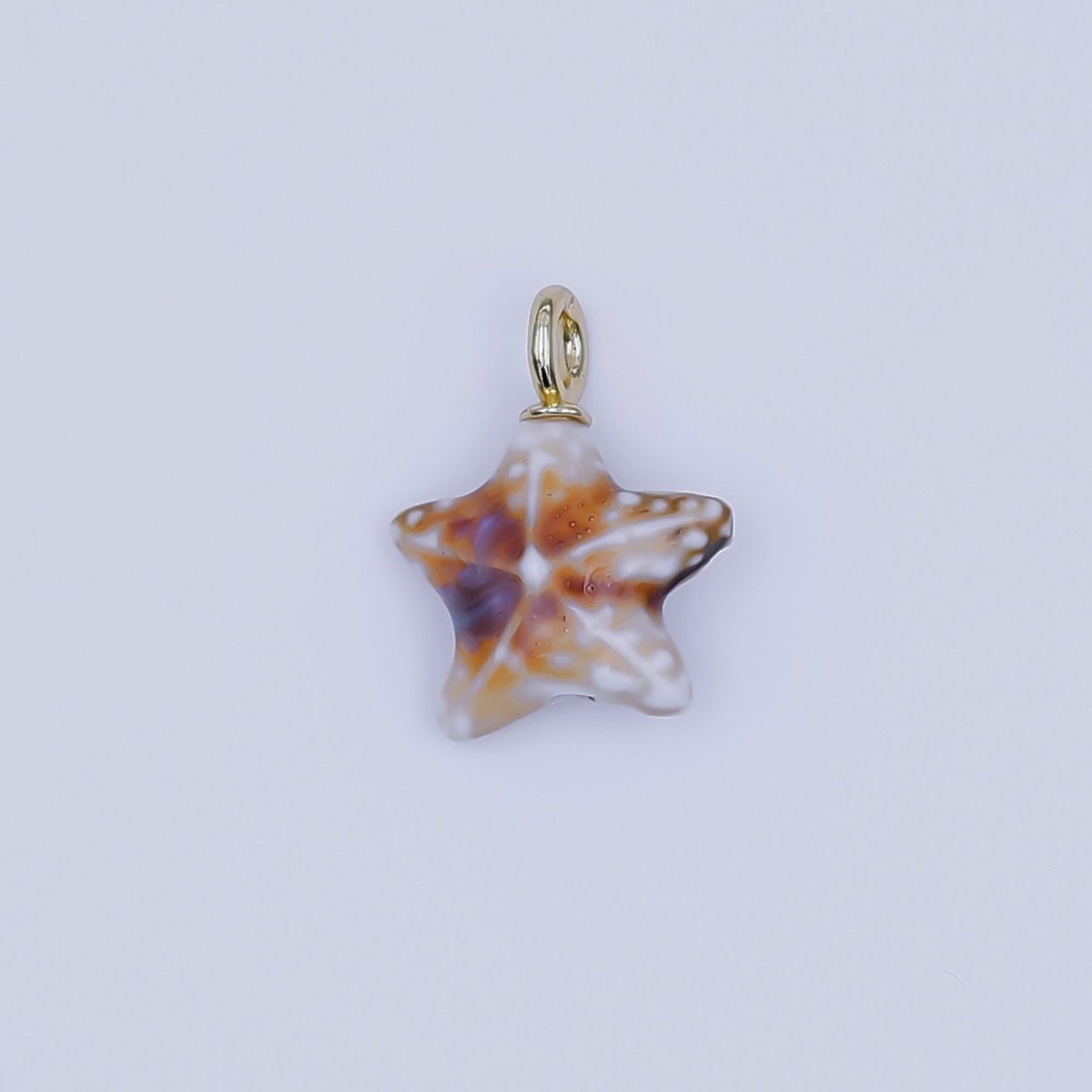 24K Gold Filled Ceramic Starfish Drop Pendant | N099 - N103