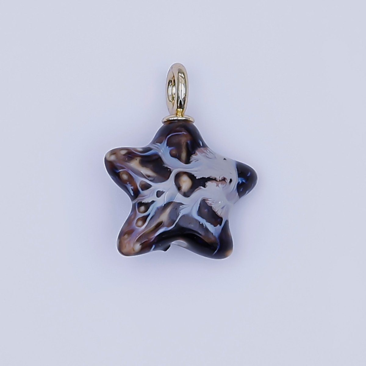 24K Gold Filled Ceramic Starfish Drop Pendant | N099 - N103