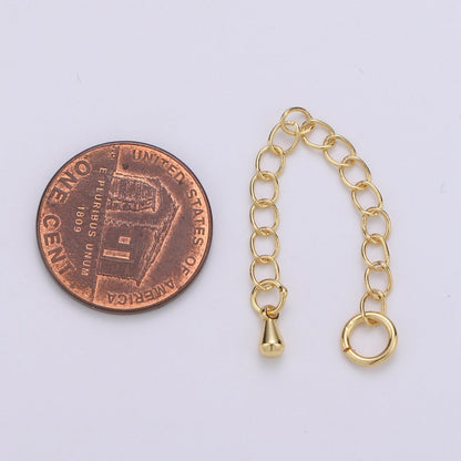 24K Gold Filled Chain Extender Gold / Silver For DIY Jewelry Making Chain Extender  L-125~L-128