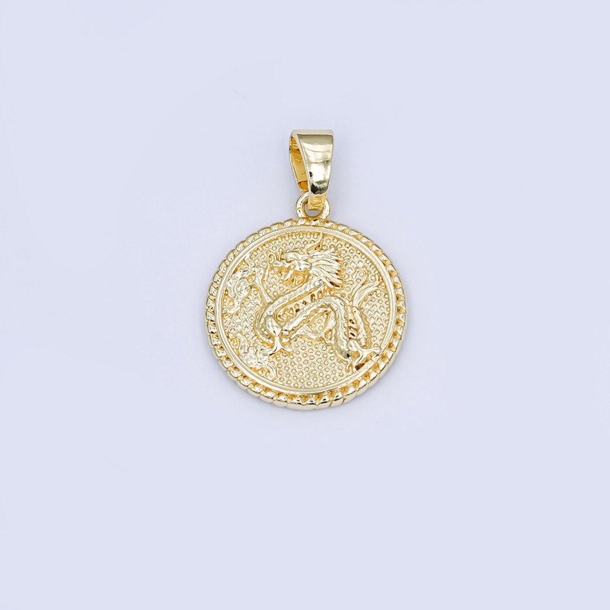 24K Gold Filled Chinese Zodiac Animal Round Pendant | A1319-A1324