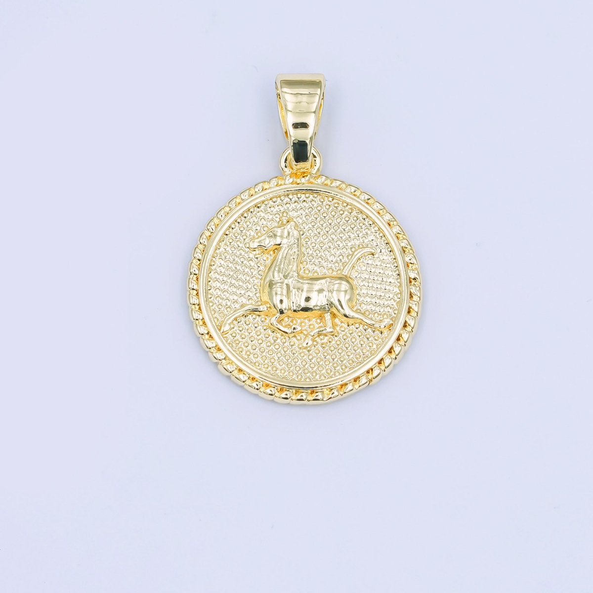 24K Gold Filled Chinese Zodiac Animal Round Pendant | A1319-A1324