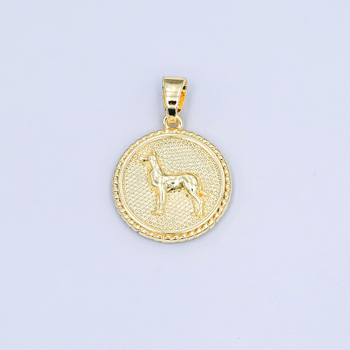 24K Gold Filled Chinese Zodiac Animal Round Pendant | A1319-A1324