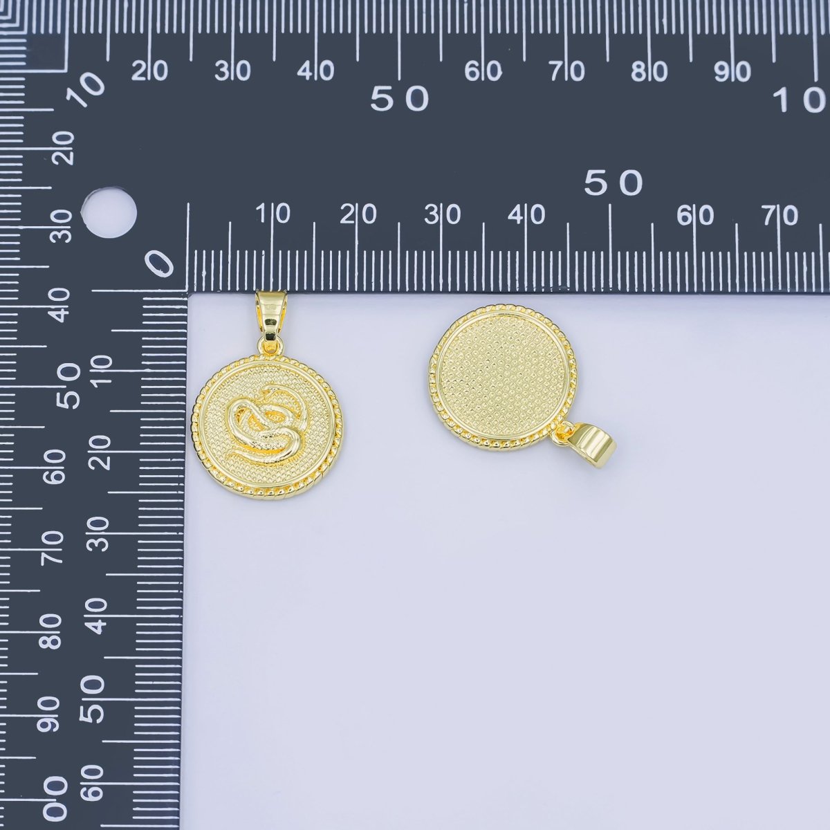 24K Gold Filled Chinese Zodiac Animal Round Pendant | A1319-A1324