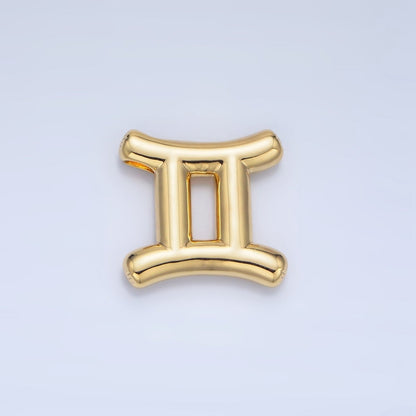 24K Gold Filled Chubby Balloon Zodiac Star Sign Pendant | A1295-A1300