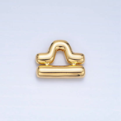 24K Gold Filled Chubby Balloon Zodiac Star Sign Pendant | A1295-A1300