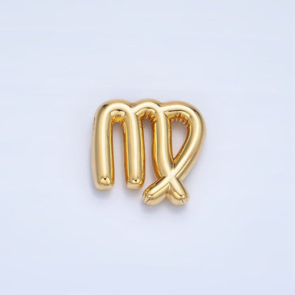 24K Gold Filled Chubby Balloon Zodiac Star Sign Pendant | A1295-A1300