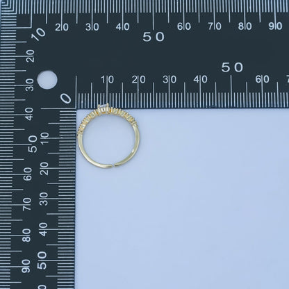 24K Gold Filled Clear Teardrop CZ Cluster Ring | O820