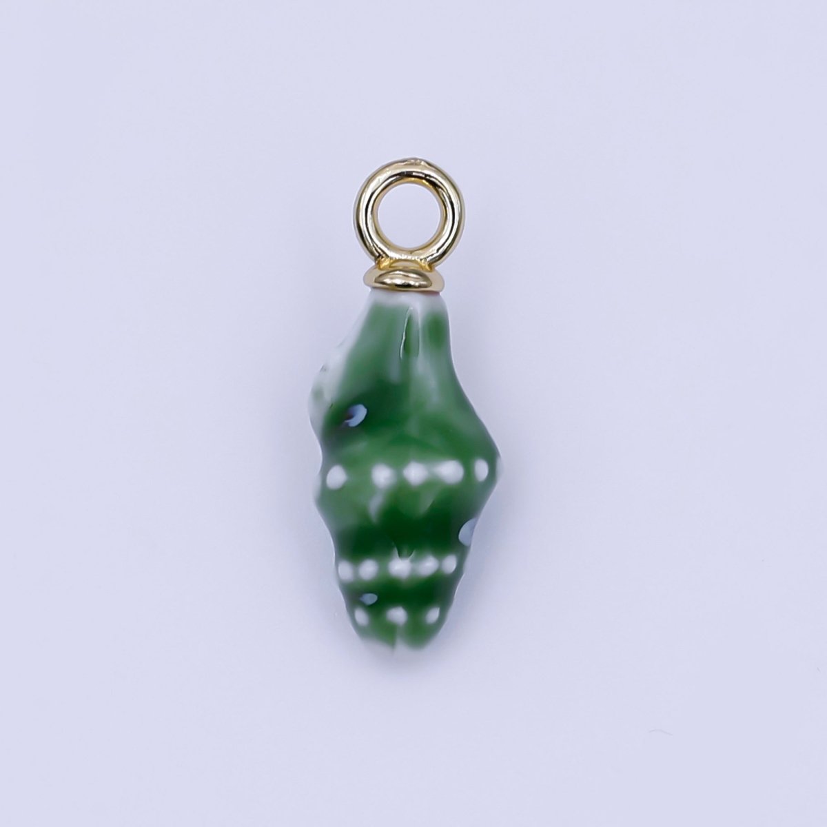 24K Gold Filled Conch Sea Shell Ceramic Drop Pendant | N104 - N107