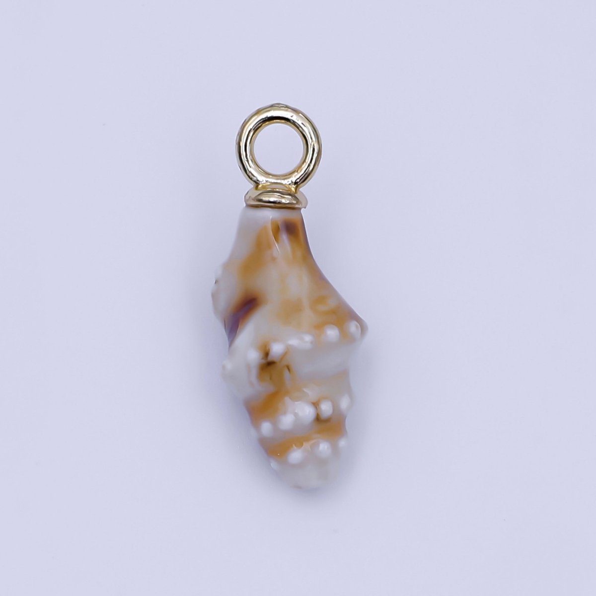 24K Gold Filled Conch Sea Shell Ceramic Drop Pendant | N104 - N107
