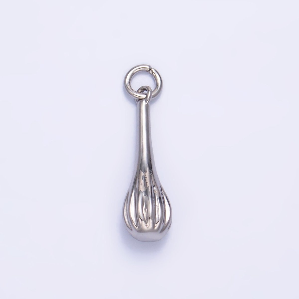 24K Gold Filled 17mm Cooking Whisk Utensil Tool 3D Multidimensional Charm in Gold &amp; Silver | W346