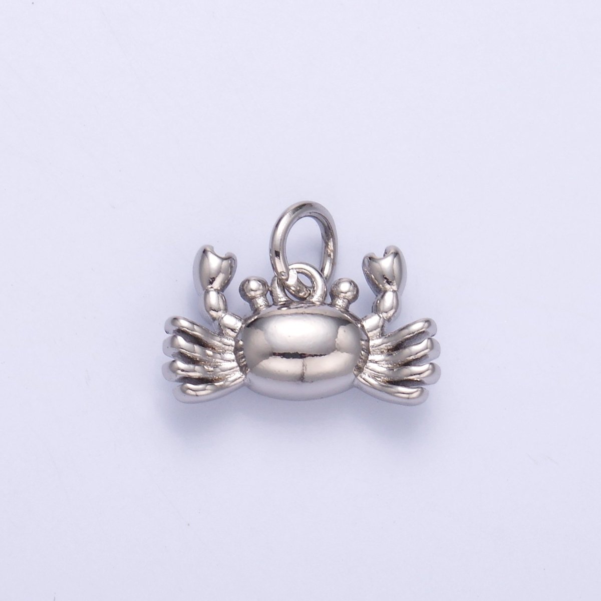 24K Gold Filled Crustacean Crab Sea Animal 3D Multidimensional Charm in Gold &amp; Silver | N021