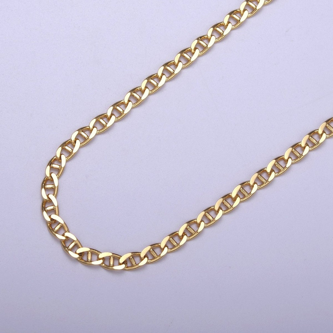 24K Gold Filled Curb Anchor Curb Chain by Yard, 5.8X3.2mm Wholesale Anchor Chain For Jewelry Craft Making | ROLL-626