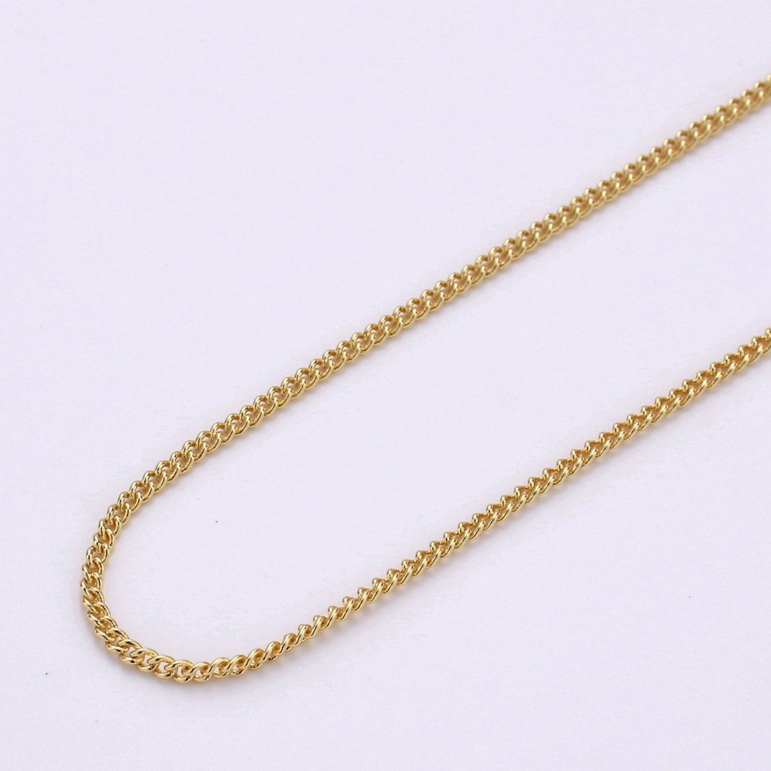 24K Gold Filled CURB Chain by the Yard, 5mm Unfinished Gold Chain For Bracelet Necklace Anklet Jewelry Making Supply | ROLL-140 Clearance Pricing