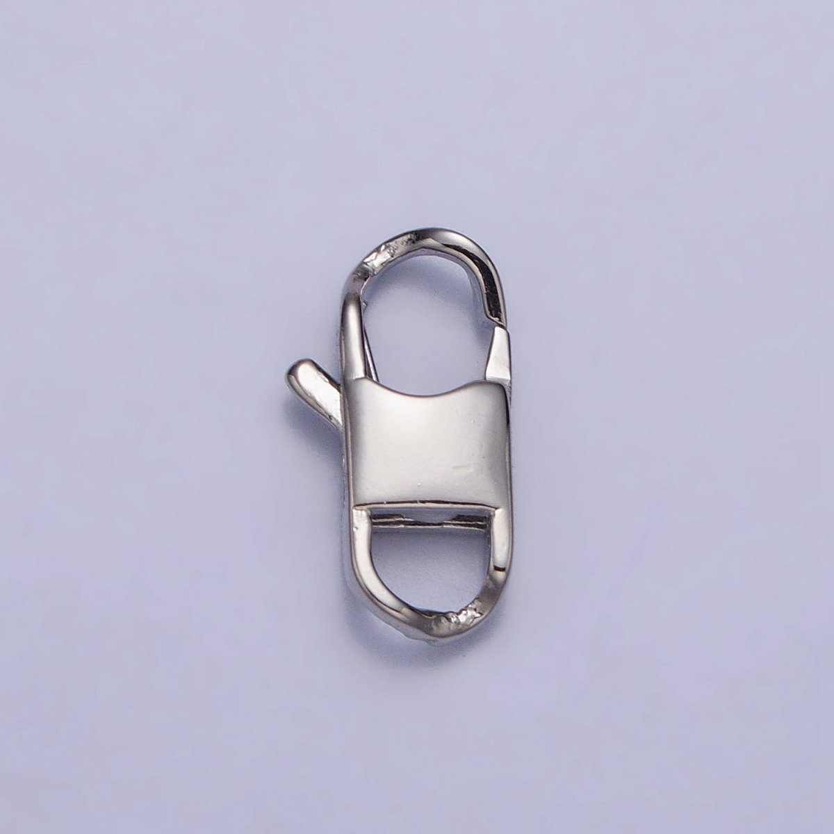 24K Gold Filled Curved Lobster Clasps Hammered Geometric Rectangular Closure Supply in Gold &amp; Silver | Z-119 Z-120