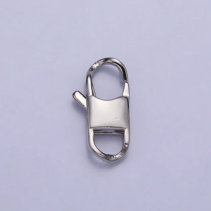 24K Gold Filled Curved Lobster Clasps Hammered Geometric Rectangular Closure Supply in Gold &amp; Silver | Z-119 Z-120