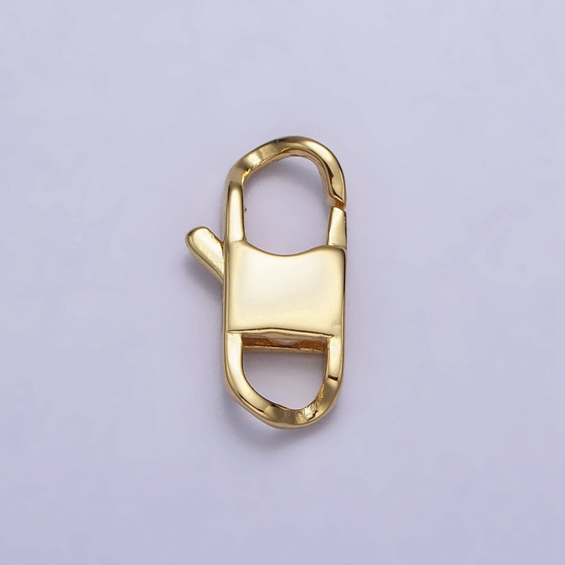 24K Gold Filled Curved Lobster Clasps Hammered Geometric Rectangular Closure Supply in Gold &amp; Silver | Z-119 Z-120