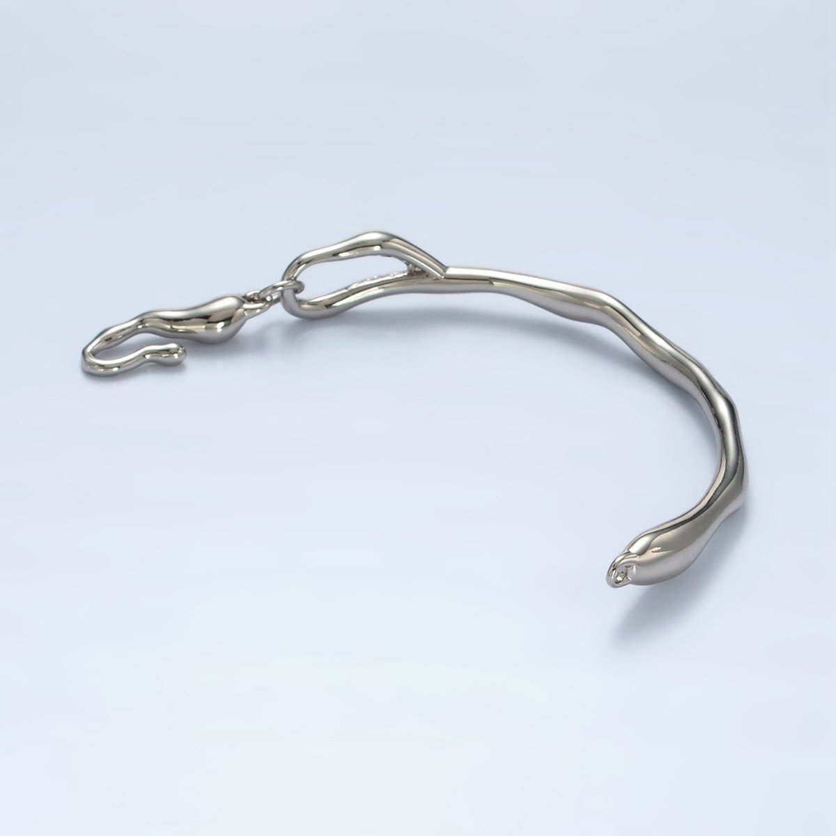 24K Gold Filled Curved Molten Hook Closure Findings Set in Silver &amp; Gold | Z834 Z835