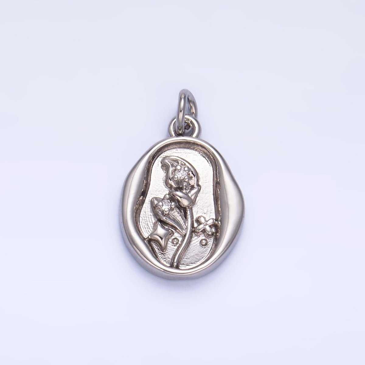 24K Gold Filled 15mm CZ Leaf Nature Stamped Charm in Gold &amp; Silver | W384