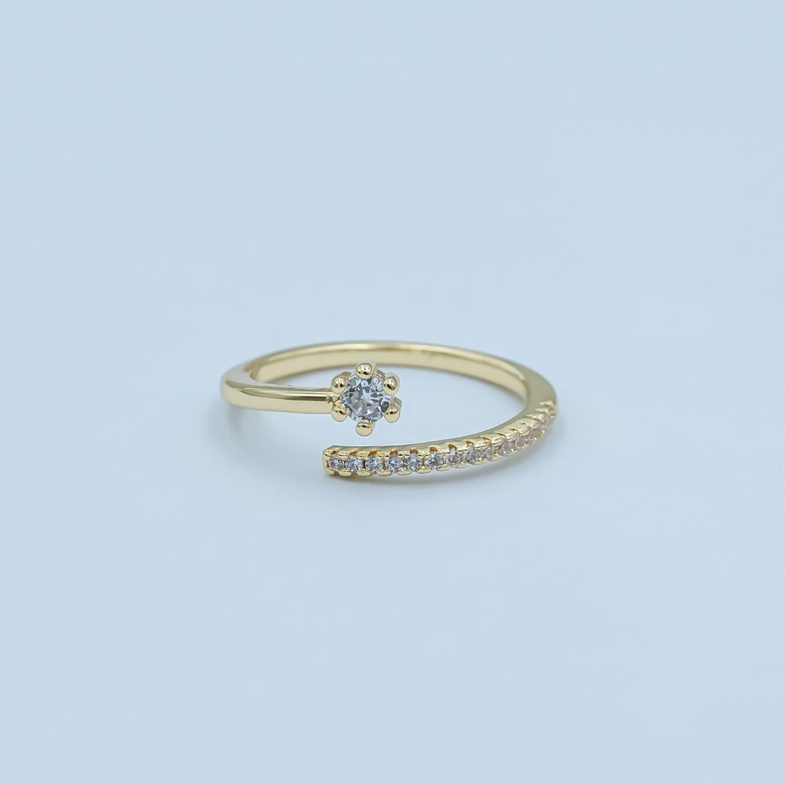 24K Gold Filled CZ Micro Paved Wrap Ring | O668