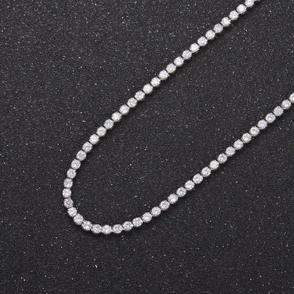 24K Gold Filled CZ Paved Tennis Bulk Chain in Gold &amp; Silver by Yard | Roll-829 &amp; Roll-1533