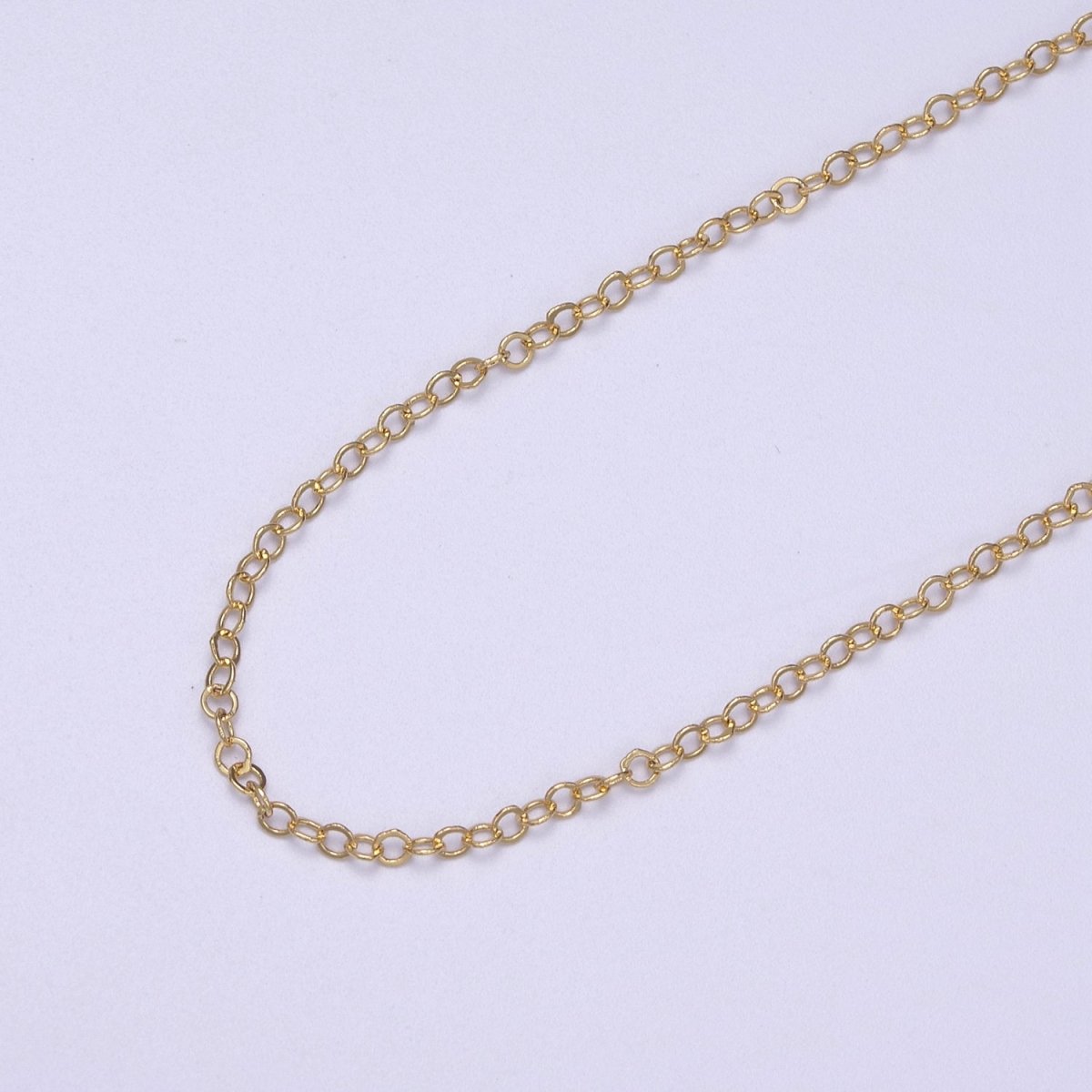 24K Gold Filled Dainty 0.8mm CABLE Chain, Silver Unfinished Chain For Jewelry Making | ROLL-619, ROLL-620