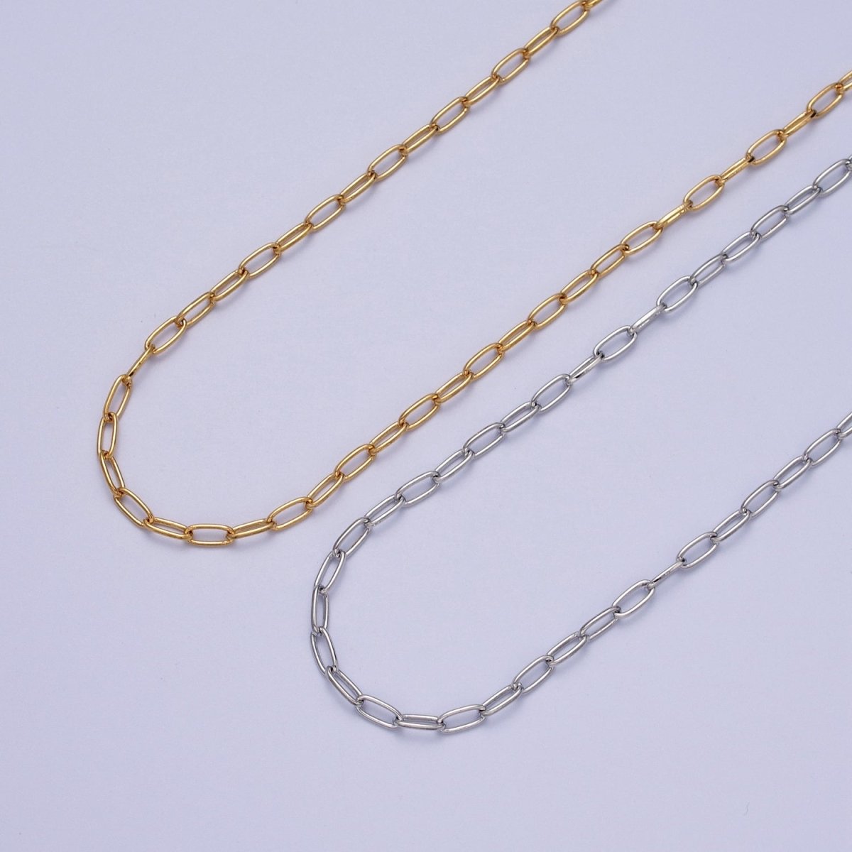 24K Gold Filled Dainty 2.6mm Cable Bulk Unfinished Chain in Gold &amp; Silver | ROLL-982, ROLL-983 Clearance Pricing