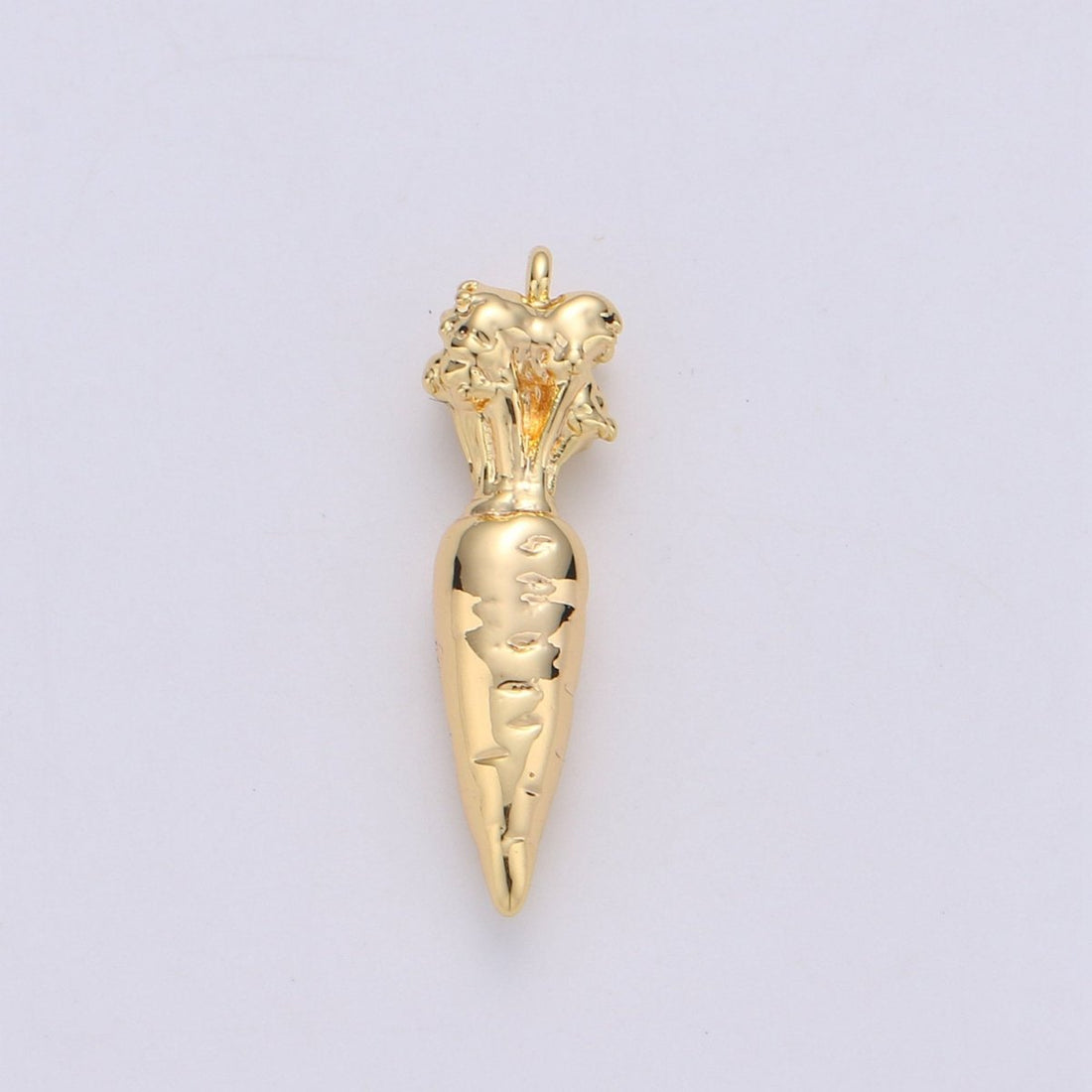 24K Gold Filled Dainty Cute Carrot Charm Vegetarian Vegetable Lover for Necklace or Bracelet K-349