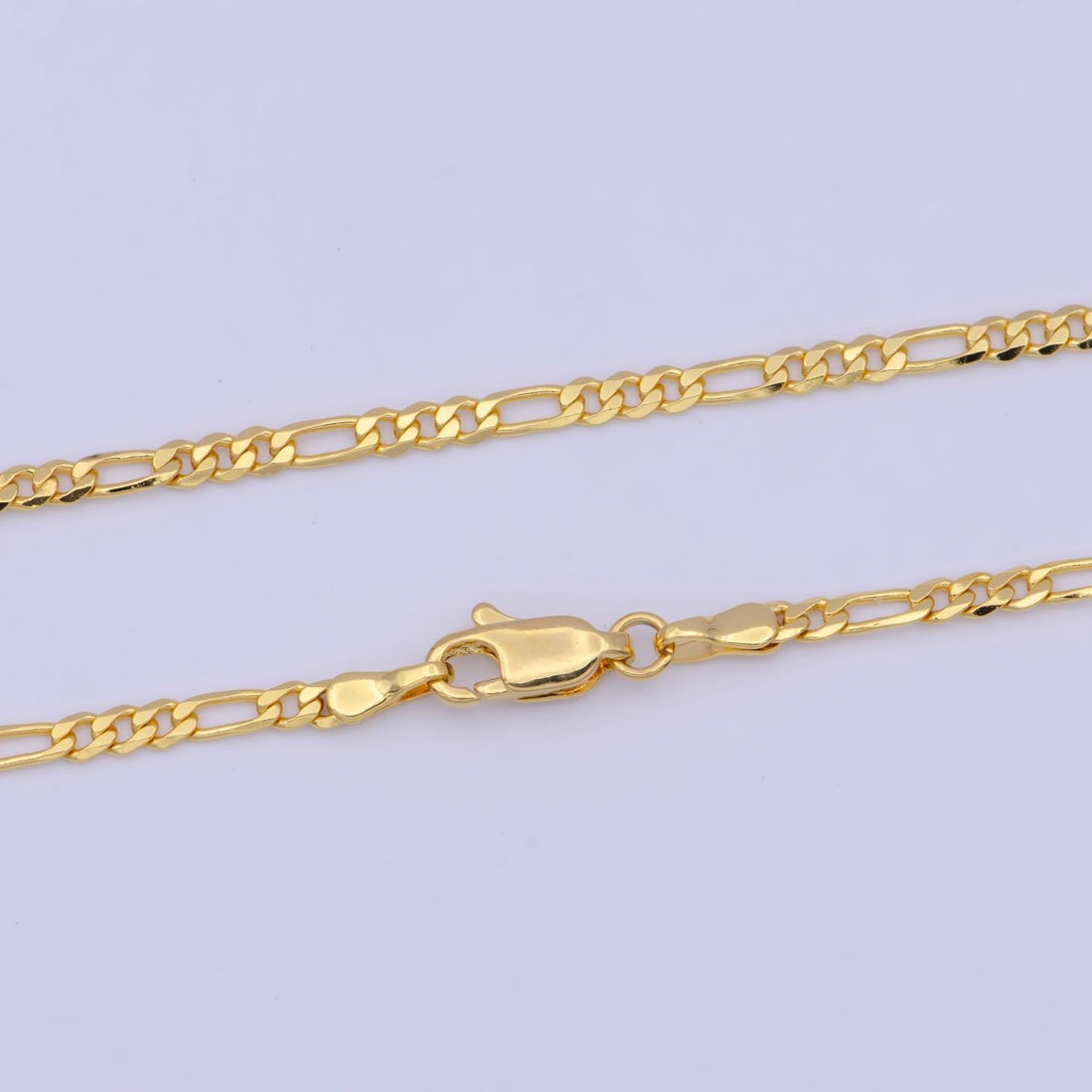 24K Gold Filled Dainty Figaro Chain Minimalist Necklace, Unisex Figaro Chain Necklace 2.4mm Width Ready to Wear | WA-1130 Clearance Pricing