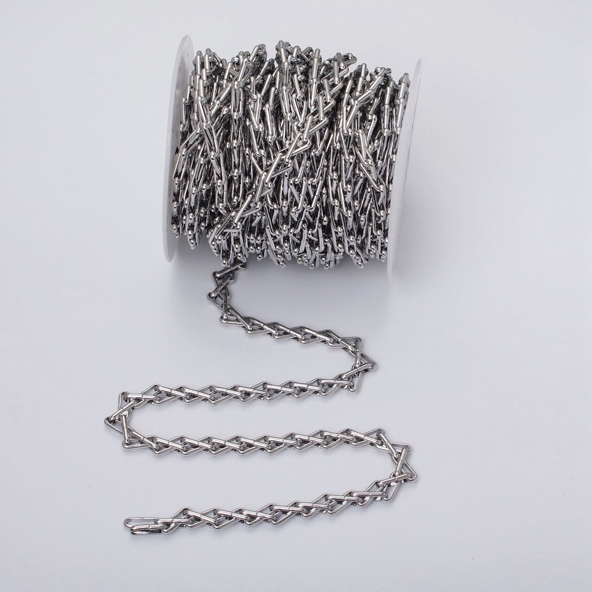 24k Gold Filled Designed Multiple Oblong Link Geometric Unfinished Yard Chain in Gold &amp; Silver | ROLL-1123 ROLL-1202 Clearance Pricing