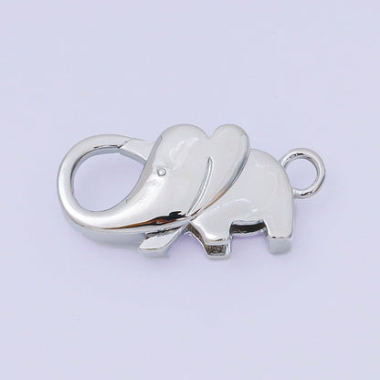 24K Gold Filled Elephant Lobster Clasp Closure Finding in Gold &amp; Silver | Z1318