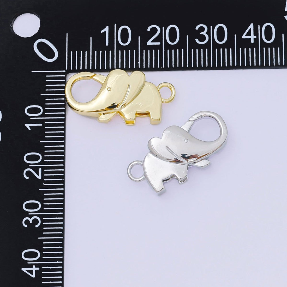 24K Gold Filled Elephant Lobster Clasp Closure Finding in Gold &amp; Silver | Z1318