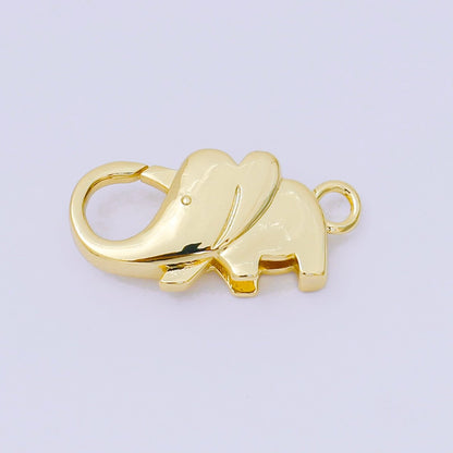 24K Gold Filled Elephant Lobster Clasp Closure Finding in Gold &amp; Silver | Z1318