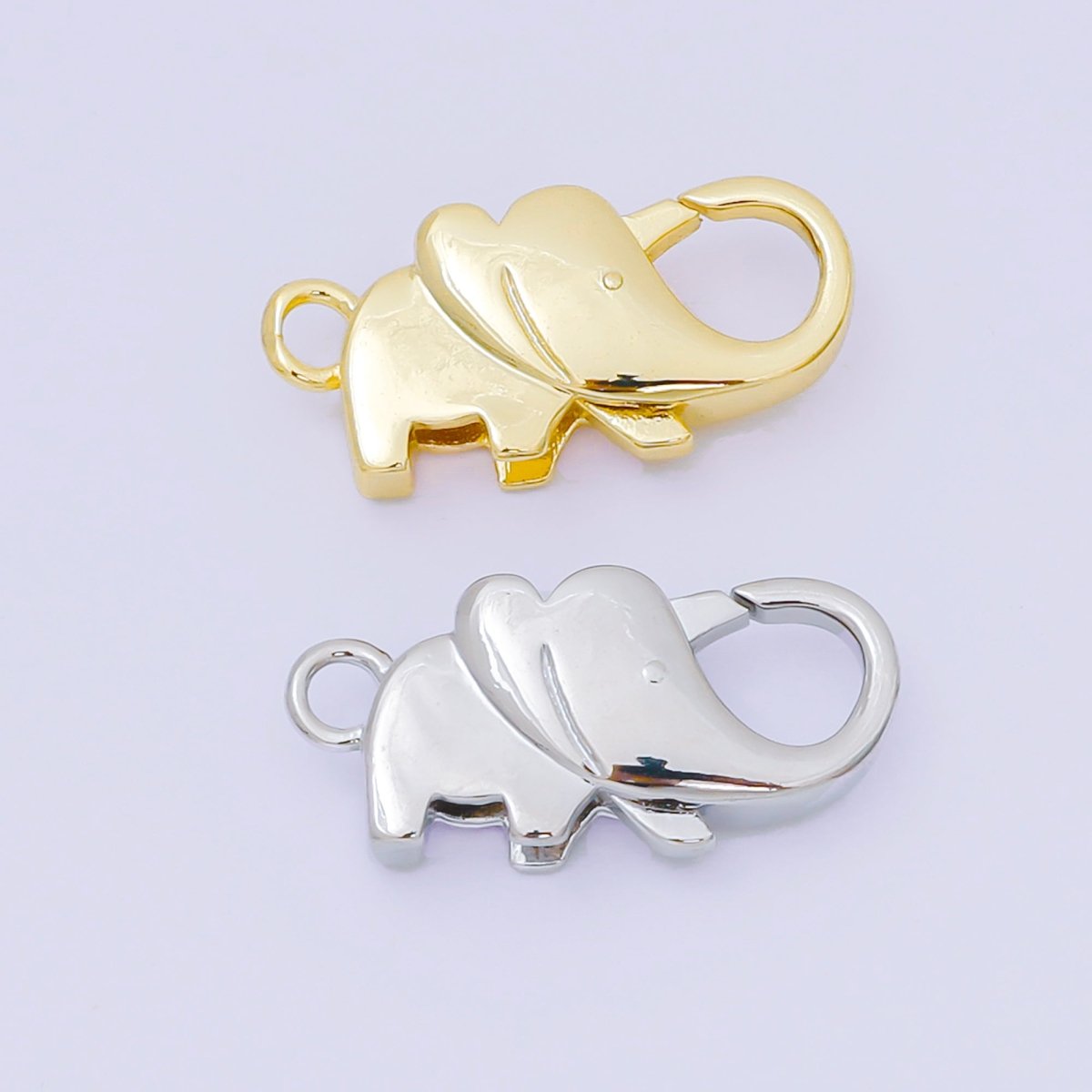 24K Gold Filled Elephant Lobster Clasp Closure Finding in Gold &amp; Silver | Z1318