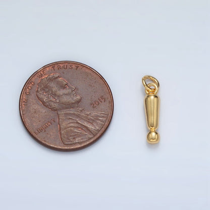 24K Gold Filled 13mm "!" Exclamation Mark Minimalist Mini Charm | AC161