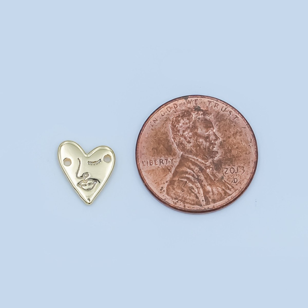24K Gold Filled Face Engraved Heat Connector | Y011