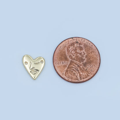 24K Gold Filled Face Engraved Heat Connector | Y011