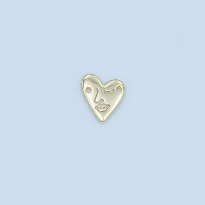 24K Gold Filled Face Engraved Heat Connector | Y011