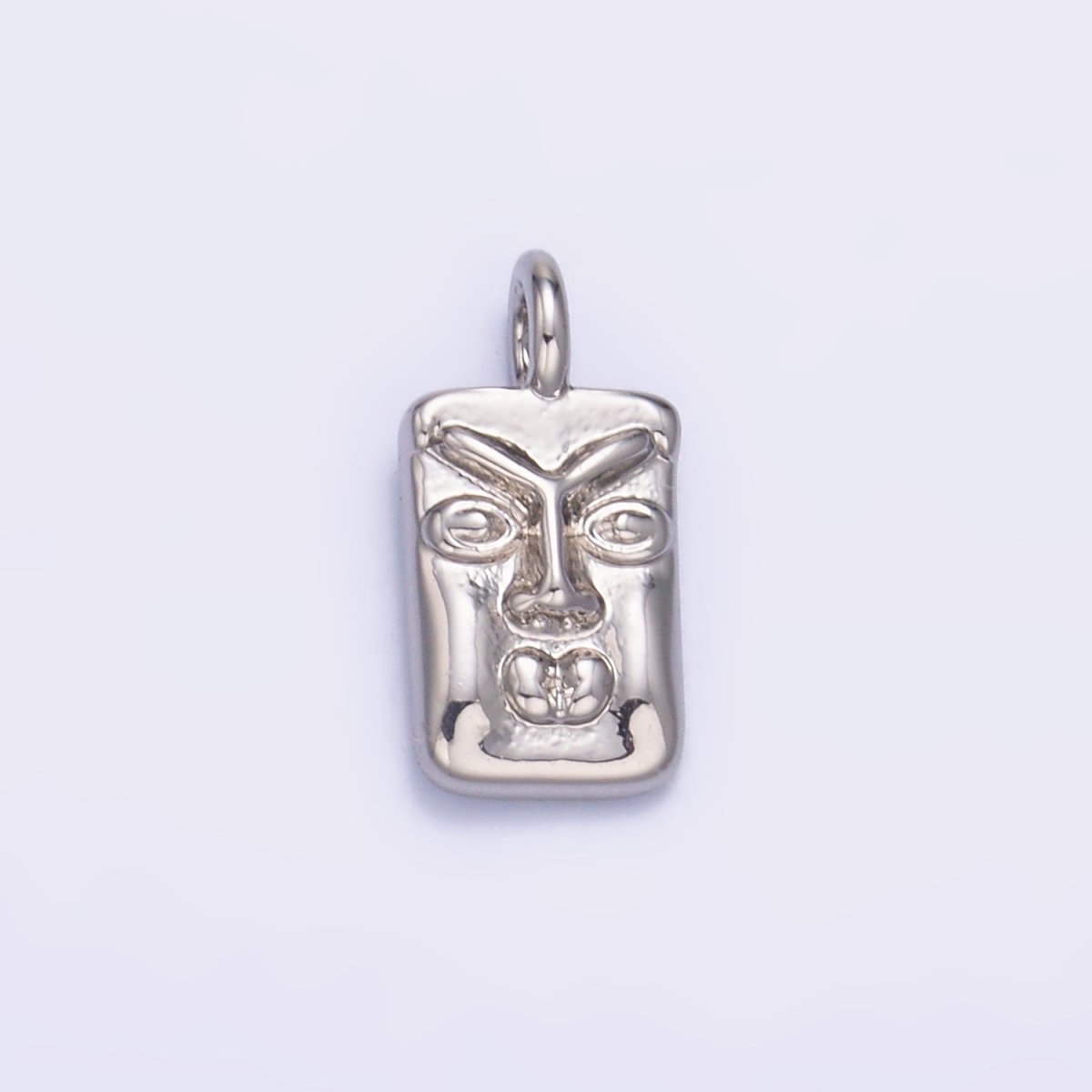 24K Gold Filled Face Tiki Bar Charm in Gold &amp; Silver | W866