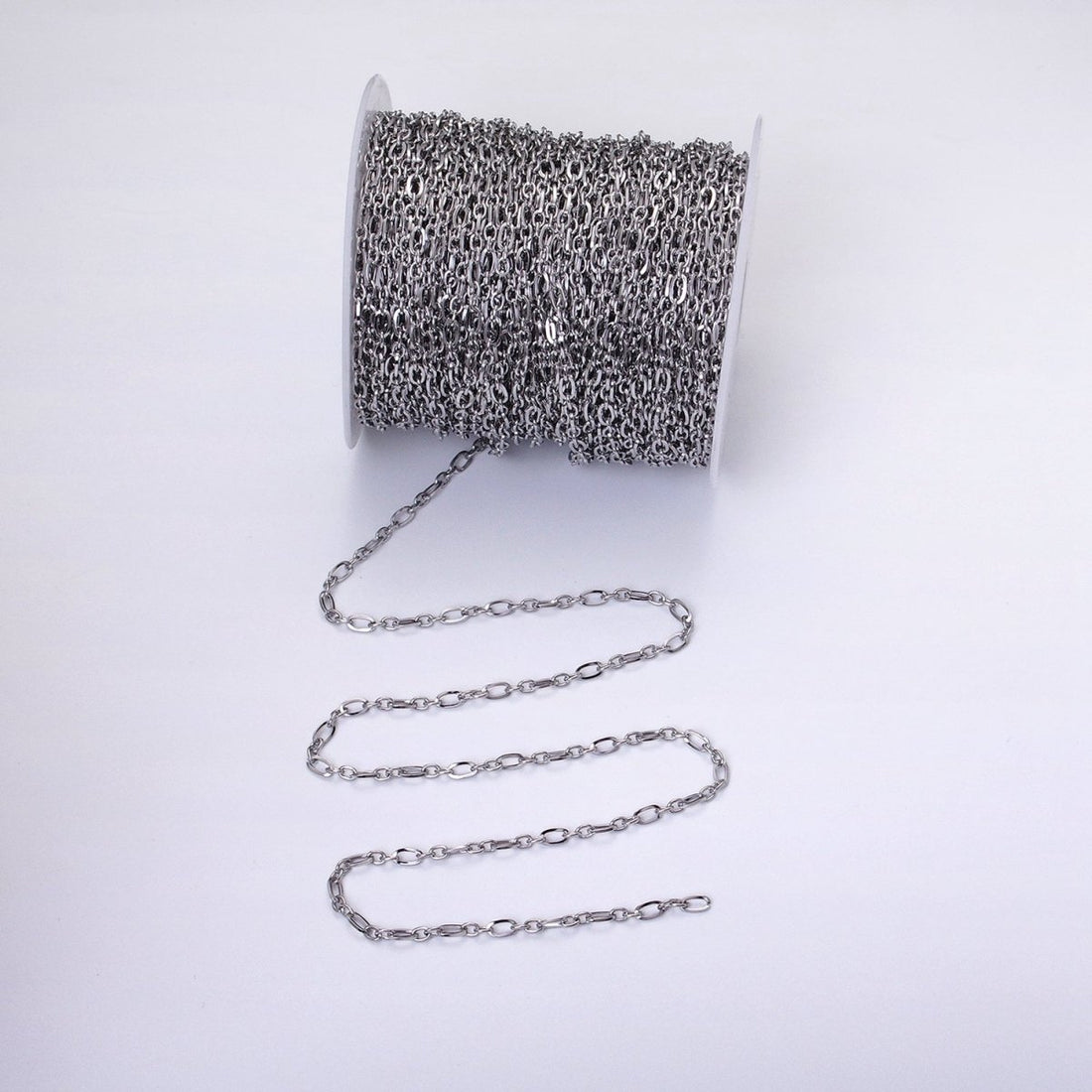 24K Gold Filled Figaro Long and Short Fancy Chain 3.5 mm Dainty Cable Link Unfinished Chain by Yard | ROLL-1295 ROLL-1296 Clearance Pricing