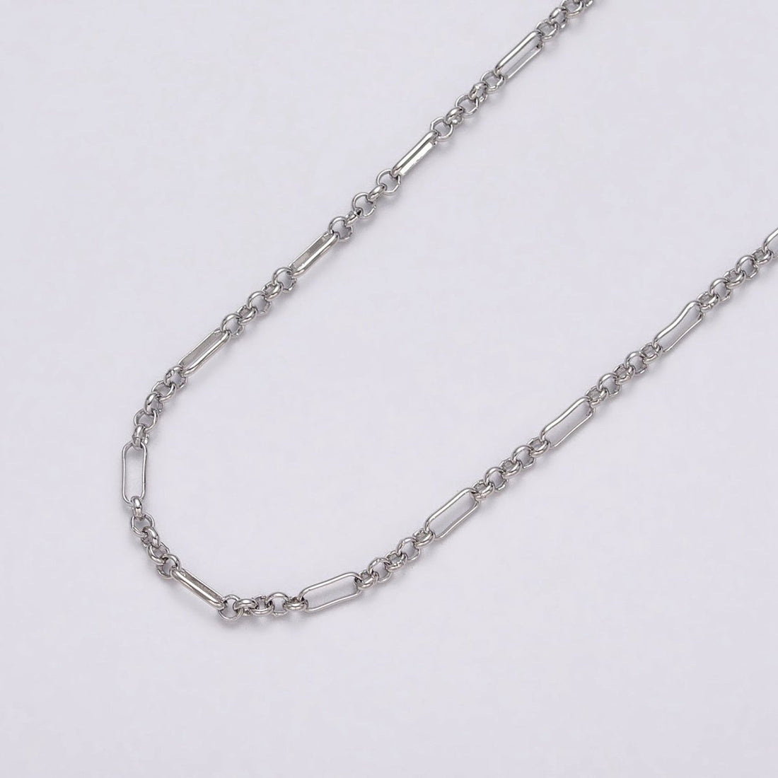 24k Gold Filled Figaro Long and Short Fancy Chain Triple, Double Rolo Link Unfinished Chain in Gold &amp; Silver | ROLL-1061, ROLL-1062, ROLL-1085, ROLL-1084 Clearance Pricing