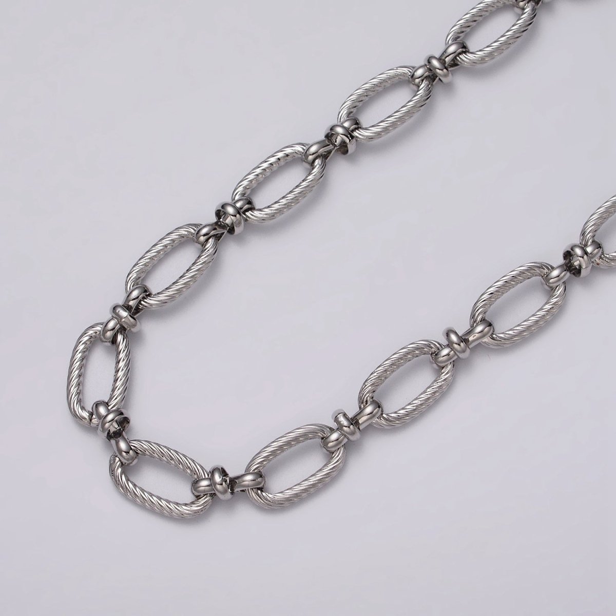 24k Gold Plated Figaro Long and Short Fancy Unfinished Chain in Gold &amp; Silver | ROLL-1139 ROLL-1140 Clearance Pricing