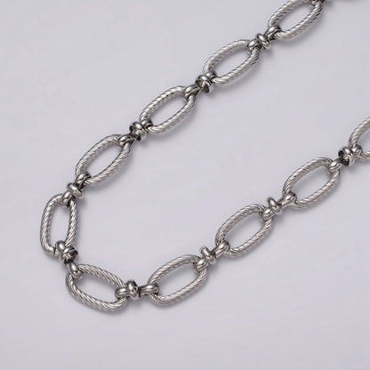 24k Gold Plated Figaro Long and Short Fancy Unfinished Chain in Gold &amp; Silver | ROLL-1139 ROLL-1140 Clearance Pricing
