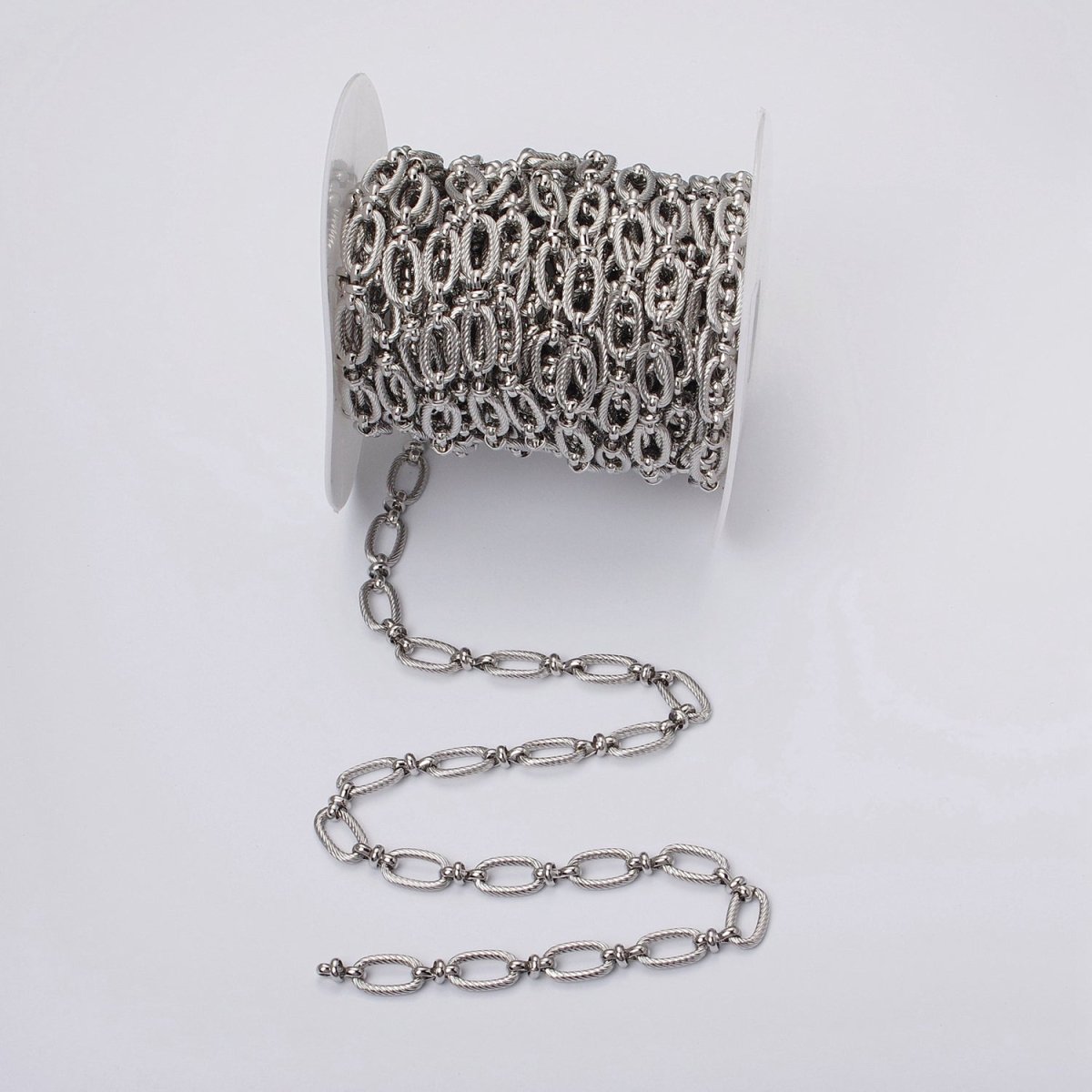 24k Gold Plated Figaro Long and Short Fancy Unfinished Chain in Gold &amp; Silver | ROLL-1139 ROLL-1140 Clearance Pricing