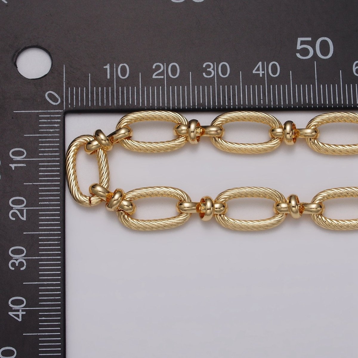 24k Gold Plated Figaro Long and Short Fancy Unfinished Chain in Gold &amp; Silver | ROLL-1139 ROLL-1140 Clearance Pricing