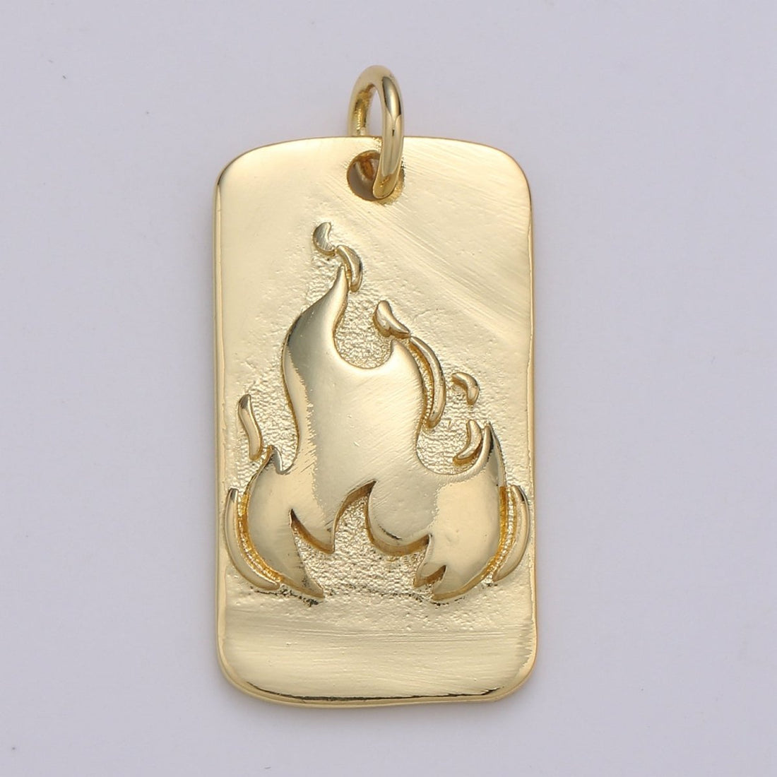 24K Gold Filled Fire Rectangle Charm D-926