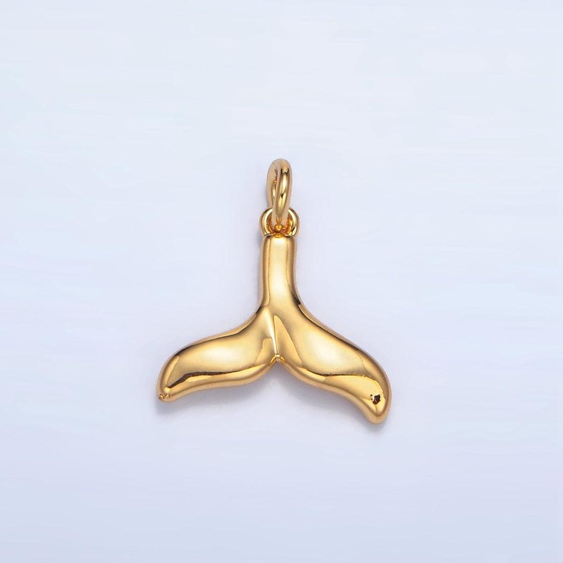 24K Gold Filled Fish Tail Minimalist Multidimensional Charm | W085