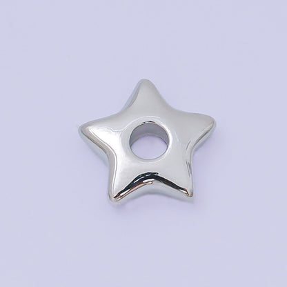 24K Gold Filled Five-Points Little Star Large Hole Bead Spacer | B-469