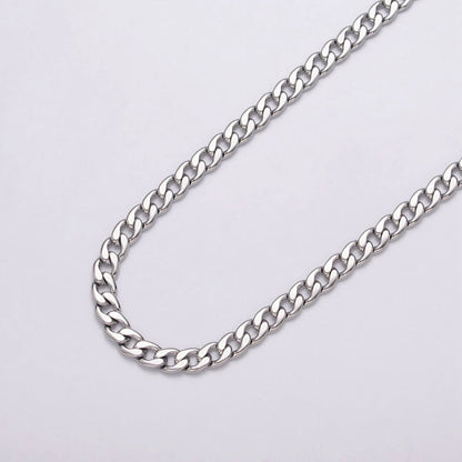 24k Gold Filled Flat Concave Curb 5mm Width Unfinished Chain by Yard in Gold &amp; Silver | ROLL-1058, ROLL-1104 Clearance Pricing