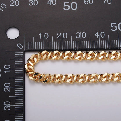 24k Gold Filled Flat Double Curb Figaro Eight Designed Unfinished Chain by Yard in Gold &amp; Silver | ROLL-1053, ROLL-1107 Clearance Pricing
